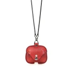 CONTACTS FAMILY CF1122A  AirPods Pro Leather Protective Case with Necklace for AirPods Pro, Black, Red, Blue, Green