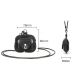 CONTACTS FAMILY CF1122A  AirPods Pro Leather Protective Case with Necklace for AirPods Pro, Black, Red, Blue, Green - Image 3