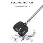 CONTACTS FAMILY CF1122A  AirPods Pro Leather Protective Case with Necklace for AirPods Pro, Black, Red, Blue, Green - Image 5