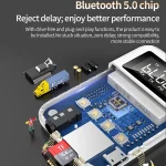 K6-W Bluetooth 5.0 Receiver Transmitter 2 in 1 Adapter Computer Speaker Car FM (White) - Image 5