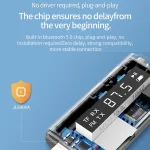 K9 USB Car Bluetooth 5.0 Adapter Receiver FM + AUX Audio Dual Output Stereo Transmitter (White) - Image 3