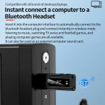 K9 USB Car Bluetooth 5.0 Adapter Receiver FM + AUX Audio Dual Output Stereo Transmitter (White) - Image 6