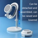 OATSBASF Live Telescopic Desktop Radiator Compact Portable Cooling Phone Holder, Standard:, Bracket White, Bracket Pink, Bracket Green, Radiator Pink, Radiator Green - Image 5