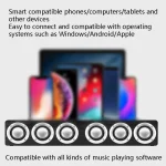 M1 Bluetooth Speaker Alarm Clock Wooden Wireless Desktop Loudspeaker, Yellow, Black - Image 4