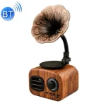 Ft-05 Wireless Retro Bluetooth Speaker Gramophone Mini Player, Gold, Pink, Walnut, Red, Black