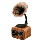 Ft-05 Wireless Retro Bluetooth Speaker Gramophone Mini Player, Gold, Pink, Walnut, Red, Black - Image 7