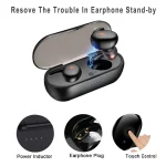 Y30 Wireless Bluetooth Headset 5.0 In-Ear Mini Earphone, Black, White, Digital Display Black - Image 3