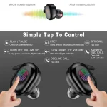 Y30 Wireless Bluetooth Headset 5.0 In-Ear Mini Earphone, Black, White, Digital Display Black - Image 4