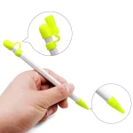 2 PCS 3 In 1 Anti-lost Pen Cap + Anti-lost Conversion Cable + Pen Tip Protective Case Set For Apple Pencil, Night Blue, Red, Yellow, Rose Red - Image 6