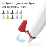 25 PCS Silicone Stylus Nib Case For Apple Pencil 1 / 2 & Huawei Magic Pencil, Transparent, Light Blue, Water Duck, Row Violet, Midnight Green, Blue, Gray, Yellow, Red, Pink, Black - Image 3