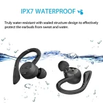 BE1032 Ear-mounted Waterproof Sports TWS Wireless Bluetooth Earphone, Black, Fluorescent Green, Rose Red - Image 2