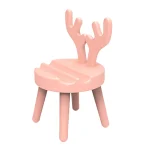 Cartoon Chair Shape Desktop Mobile Phone Holder Cute Mini Universal Phone Rack, Deer(Pink), Deer(Green), Deer(Yellow)