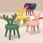 Cartoon Chair Shape Desktop Mobile Phone Holder Cute Mini Universal Phone Rack, Deer(Pink), Deer(Green), Deer(Yellow) - Image 7