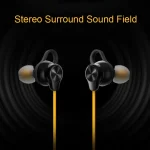 vivo IQOO Stereo Surround Sound Bluetooth Hanging Neck Magnetic Sports Earphones, vivo IQOO(Yellow) - Image 5