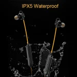 vivo IQOO Stereo Surround Sound Bluetooth Hanging Neck Magnetic Sports Earphones, vivo IQOO(Yellow) - Image 10