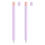 2 Sets 5 In 1 Stylus Silicone Protective Cover + Two-Color Pen Cap + 2 Nib Cases Set, For Apple Pencil 1 (Orange), For Apple Pencil 1 (Matcha Green), For Apple Pencil 1 (Pink)...