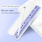 2 PCS Silicone Stylus Storage Box For Apple Pencil 1 / 2, Sky Blue, Night Green, Graphite Black, Tender Green, Cloves Purple, Sea Blue - Image 6