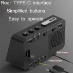 K5 Wireless Bluetooth Speaker Desktop Alarm Clock Radio, US Plug, EU Plug, UK Plug - Image 3