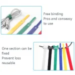 60 PCS T-Shaped Cable Organizer Belt Nylon Winder Buckle, Length:, 15cm, 20cm, 30cm - Image 4