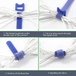 60 PCS T-Shaped Cable Organizer Belt Nylon Winder Buckle, Length:, 15cm, 20cm, 30cm - Image 7