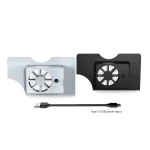 DOBE Host Base Cooling Fan With Blue Light For Switch OLED, White, Black - Image 3