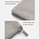Baona BN-E002 Dual-layer Digital Storage Bag Data Cable Travel Organizing Bag, Grey, Black - Image 4