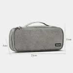 Baona BN-B002 Laptop Power Cable Digital Storage Bag Charger Accessories Storage Bag, Gray, Black - Image 3