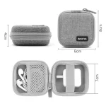 2 PCS Baona BN-F001 Headset Oxford EVA Storage Box Data Cable Charger Organizing Box, Gray, Black - Image 3