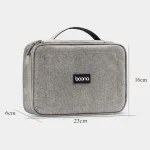 Baona BN-B005 Multi-Function Digital Storage Bag Hard Disk U Disk Earphone Storage Bag, Gray, Black - Image 3