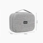 Baona BN-F012 Multi-Function Digital Storage Bag Data Cable Storage Protection Box, Gray, Black - Image 3