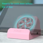 IINE Portable Video Conversion Base With Fan Cooling HDMI Video Converter For Nintendo Switch, Green-L390, Black-L388, Pink-L389, Yellow-L391 - Image 4