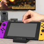 IINE Portable Video Conversion Base With Fan Cooling HDMI Video Converter For Nintendo Switch, Green-L390, Black-L388, Pink-L389, Yellow-L391 - Image 6