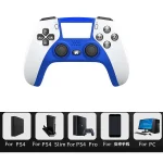 Bluetooth Wireless Six-Axis Programmable Dual-Vibration Gamepad For PS4, Red, Gold, Blue - Image 4