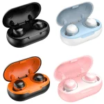 TWS-22 Bluetooth 5.0 In-Ear Sports Waterproof Noise Cancelling Touch Control Mini Headphones, Black, White, Orange, Pink - Image 2