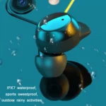 TWS-22 Bluetooth 5.0 In-Ear Sports Waterproof Noise Cancelling Touch Control Mini Headphones, Black, White, Orange, Pink - Image 4