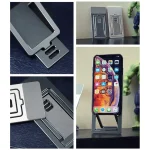 HZ10 Slim Portable Desktop Live Stand Multifunctional Folding Mobile Phone Holder, Gray, Silver - Image 4