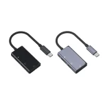 3 in 1 USB-C / Type-C Male to 3.5mm + PD 60W Female Charging & Digital Audio Adapter, Black, Grey - Image 2