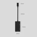 3 in 1 USB-C / Type-C Male to 3.5mm + PD 60W Female Charging & Digital Audio Adapter, Black, Grey - Image 3