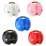 RGB Light Effect Gyro Shape Wireless Bluetooth Audio, White, Pink, Blue, Black, Red - Image 2