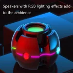 RGB Light Effect Gyro Shape Wireless Bluetooth Audio, White, Pink, Blue, Black, Red - Image 3