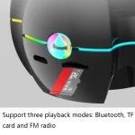 RGB Light Effect Gyro Shape Wireless Bluetooth Audio, White, Pink, Blue, Black, Red - Image 5