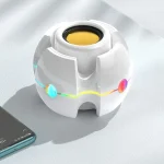 RGB Light Effect Gyro Shape Wireless Bluetooth Audio, White, Pink, Blue, Black, Red - Image 6