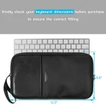 Universal PU Leather + Nylon Waterproof Zipper Portable Keyboard Storage Bag For Apple Wireless Keyboard A1314 & Magic Keyboard A1644 - Image 2