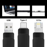 USB 3.0 + 8 Pin + USB-C / Type-C 3 in 1 Mobile Computer Metal U-Disk, 8GB, 16GB, 32GB, 64GB - Image 6