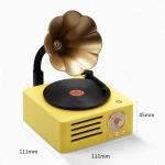 T15 Petunia Retro Vinyl Record Player Wireless Multifunction Mini Bluetooth Audio, White, Pink, Blue, Yellow - Image 3