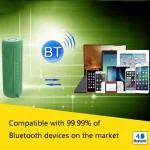 T2 Car Cylindrical Small Speaker with Flashlight Desktop Bluetooth 4.0 Wireless Speaker, Blue, Black, Red, Green - Image 4