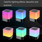 MUSKY Wireless Bluetooth Speaker Bedside Alarm Clock Touch Sensor Night Lamp Mini Speaker, Colorful Light, White Light - Image 7