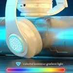 B39 Wireless Bluetooth Headset Subwoofer With Breathing Light Support TF Card, Black Red, Red Black, Pure Black, Pure White, Blue Black - Image 6