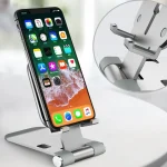Magsafe Wireless Charging Stand Aluminum Alloy Folding Desktop Live Bracket, Silver, Dark Gray - Image 6