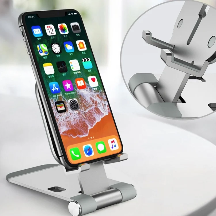 TBD0601675801_B5.webp Magsafe Wireless Charging Stand Aluminum Alloy Folding Desktop Live Bracket, Silver, Dark Gray - Image 6